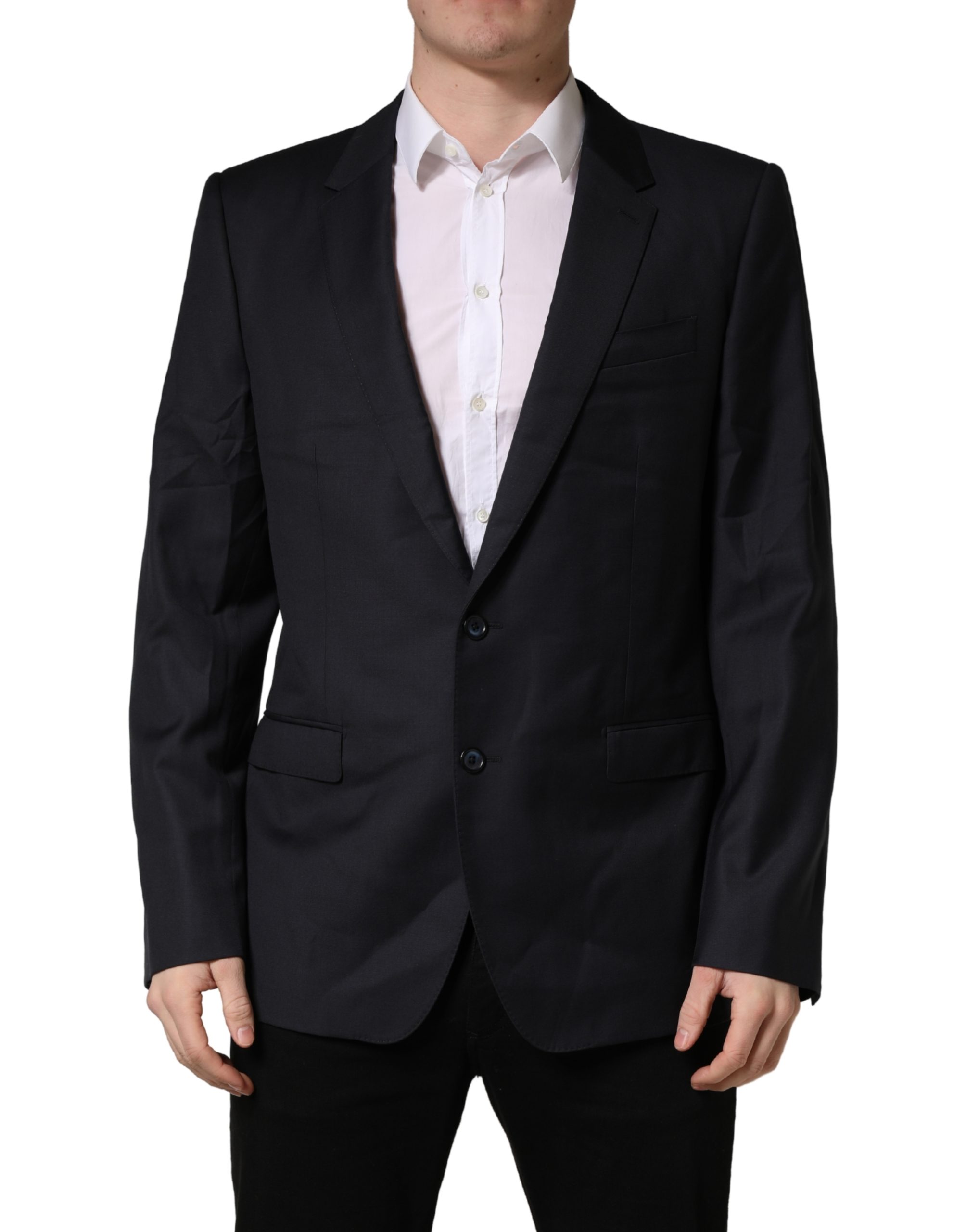 Black Wool Slim Fit Coat Men Jacket Blazer
