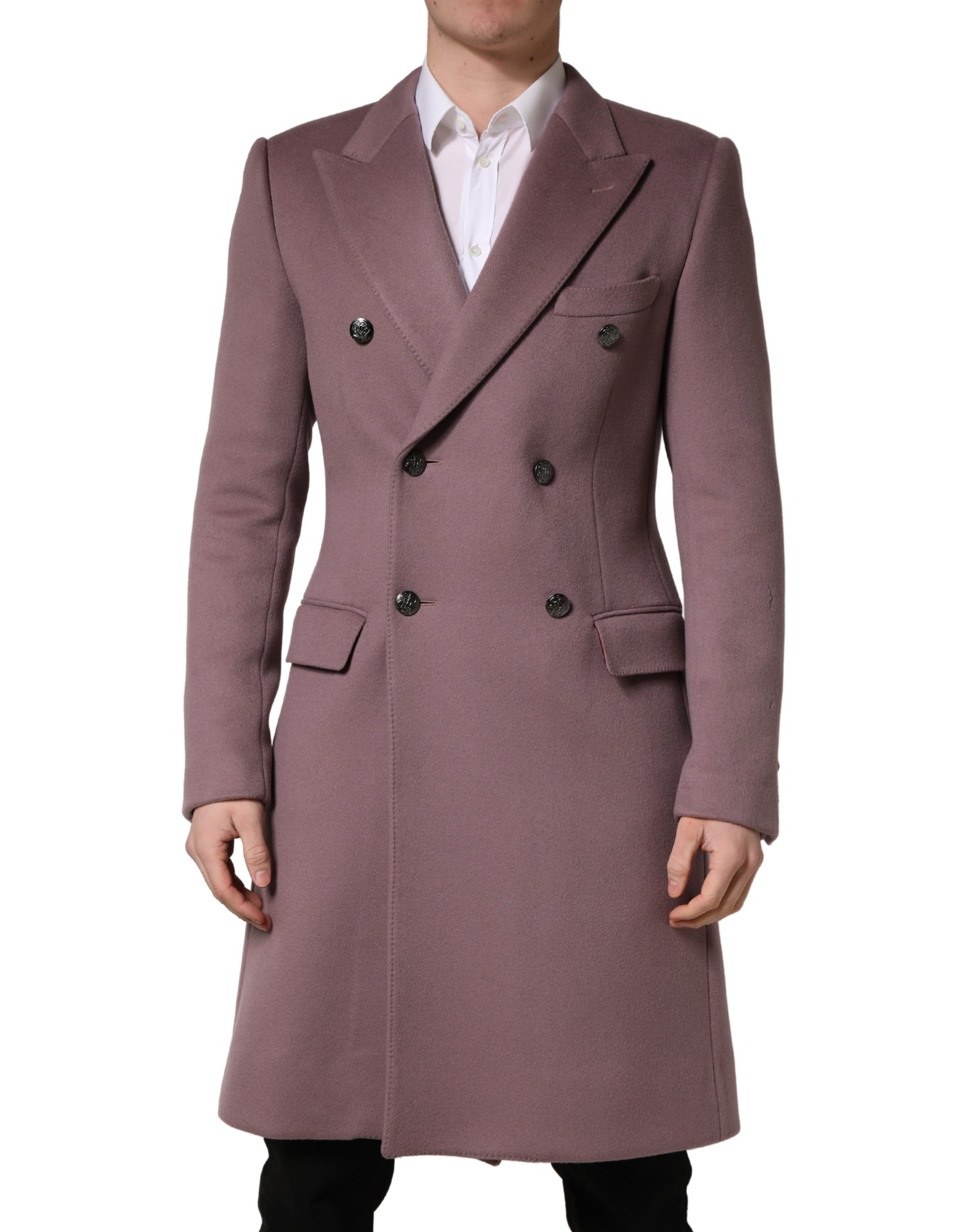 Brown Double Breasted Men Trench Coat Jacket