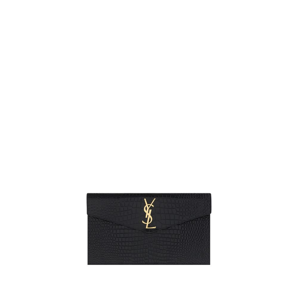 Black Calf Leather Bos Taurus Clutch Bag