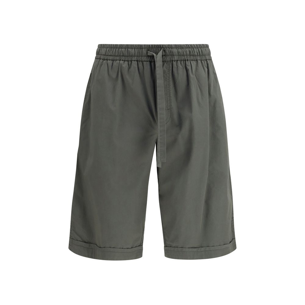Gray Cotton Cargo Shorts