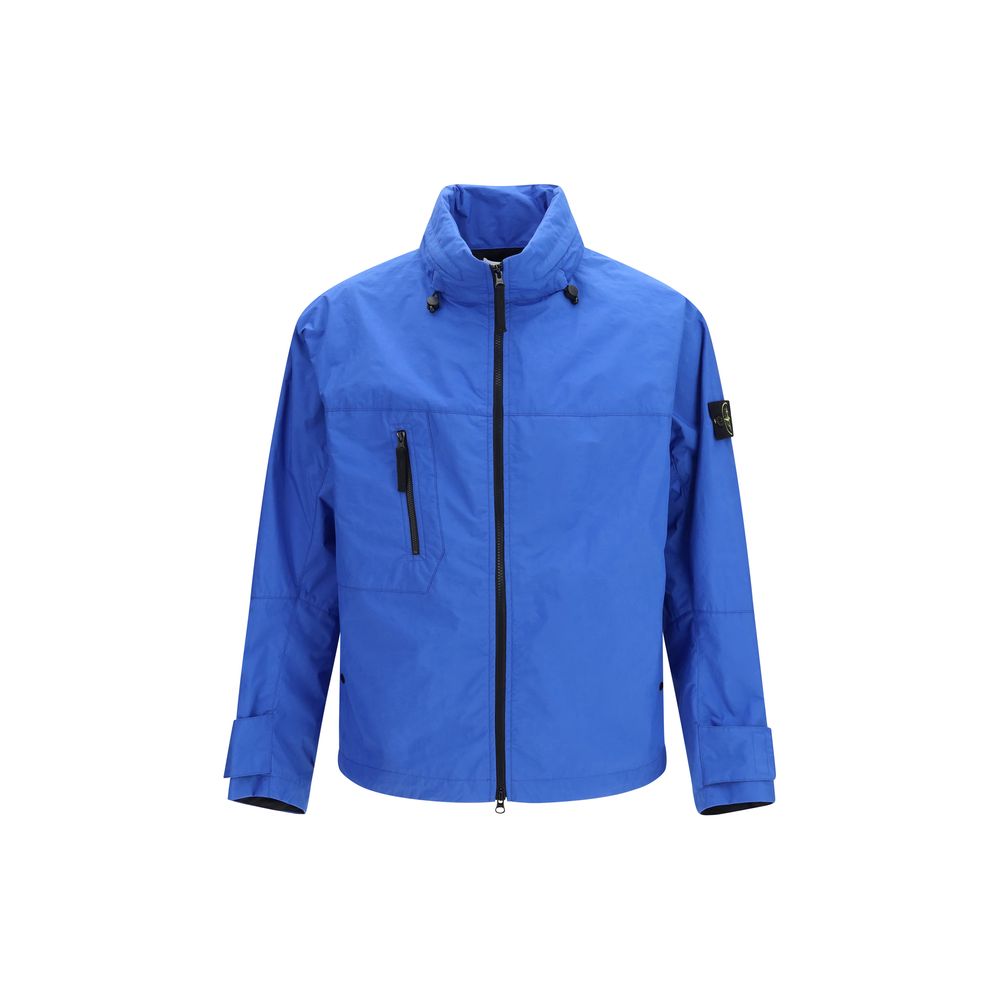 Blue Polyester Shell Jacket