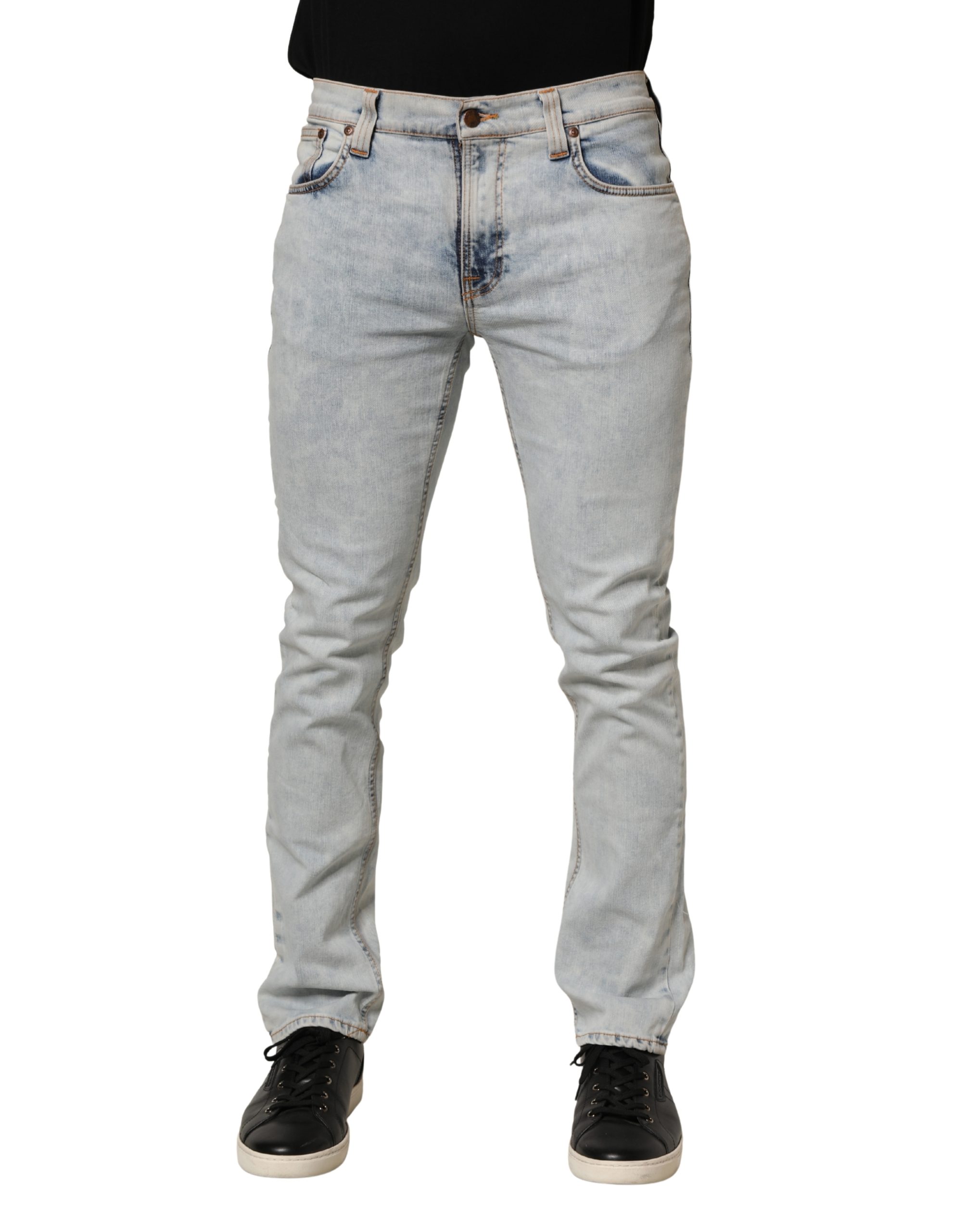 Light Blue Cotton Stretch Skinny Fit Men Denim Trouser JEANS