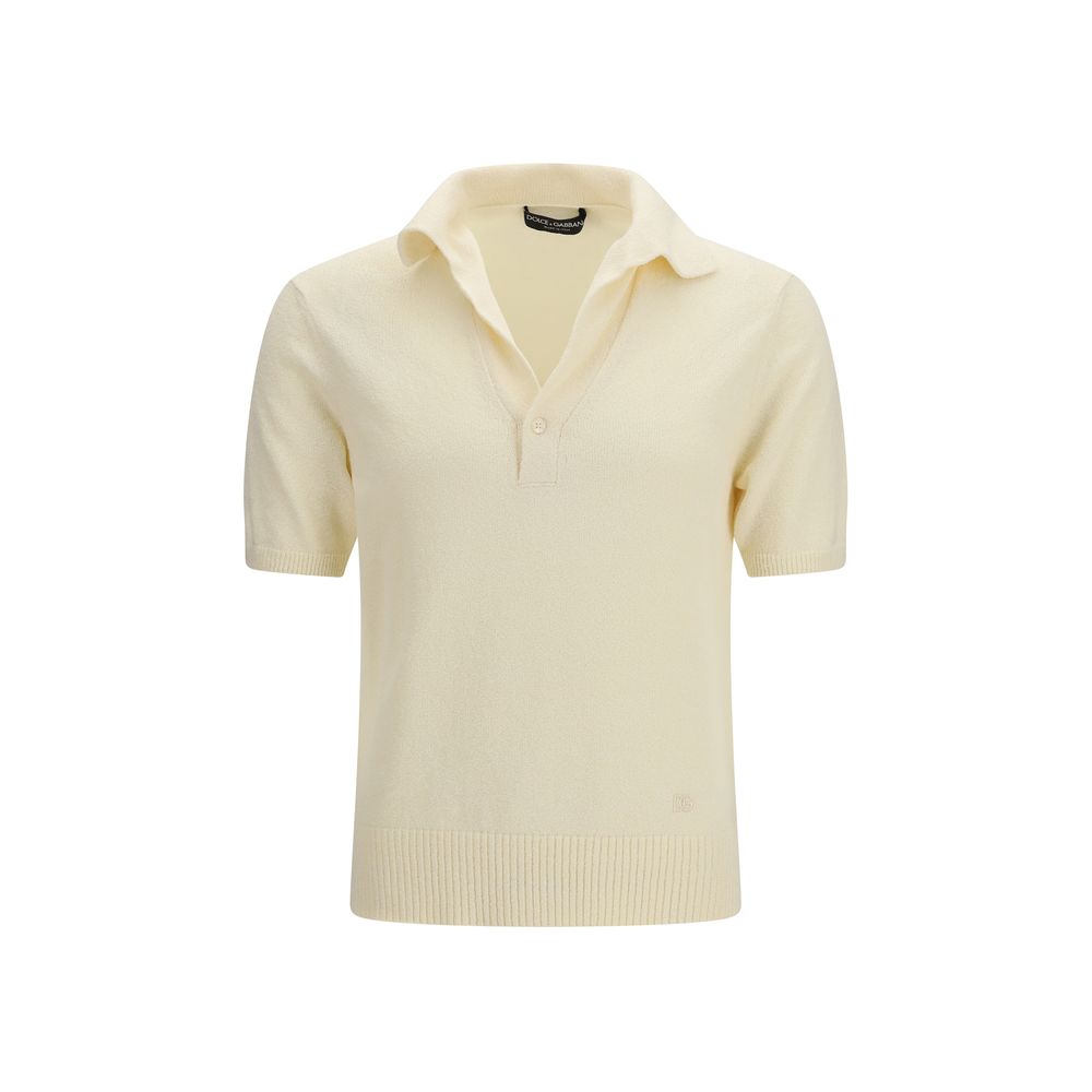 Beige Cotton Polo Shirt