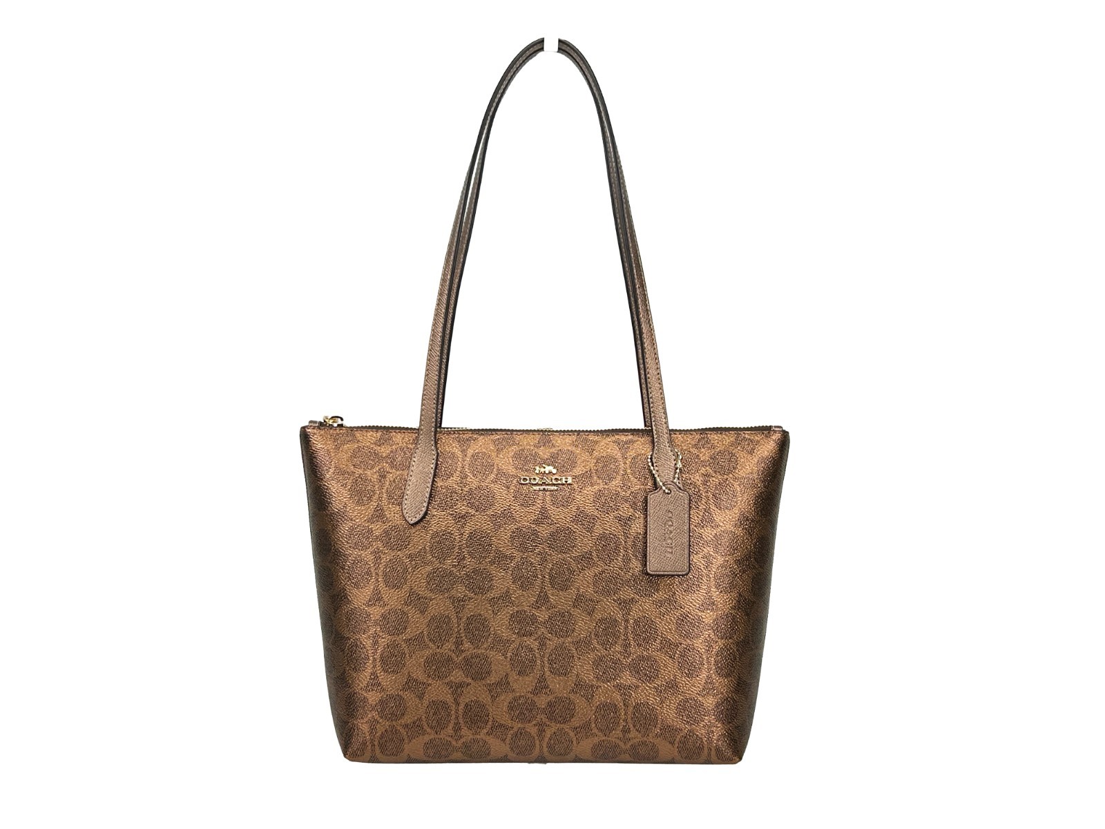 Coach Signature Fiona Zip Tote Bag