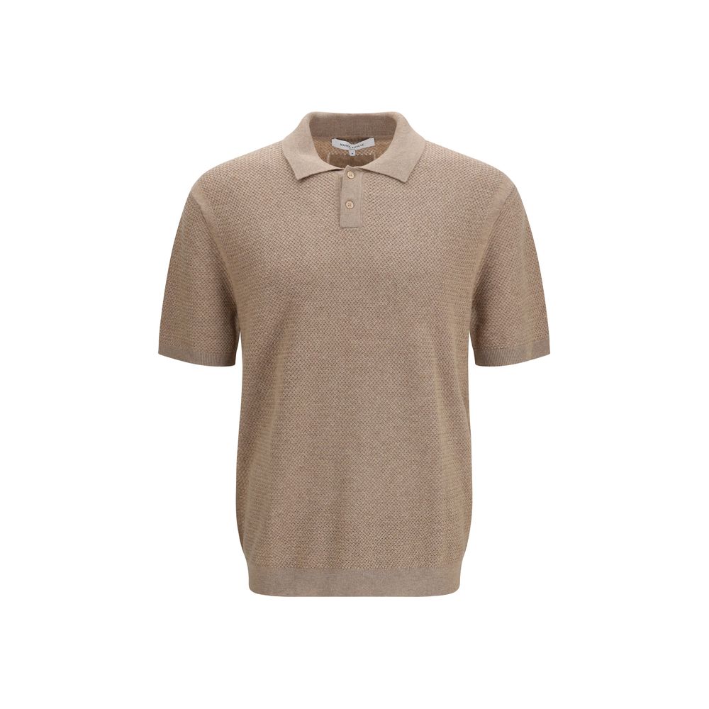 Beige Cotton Polo Shirt