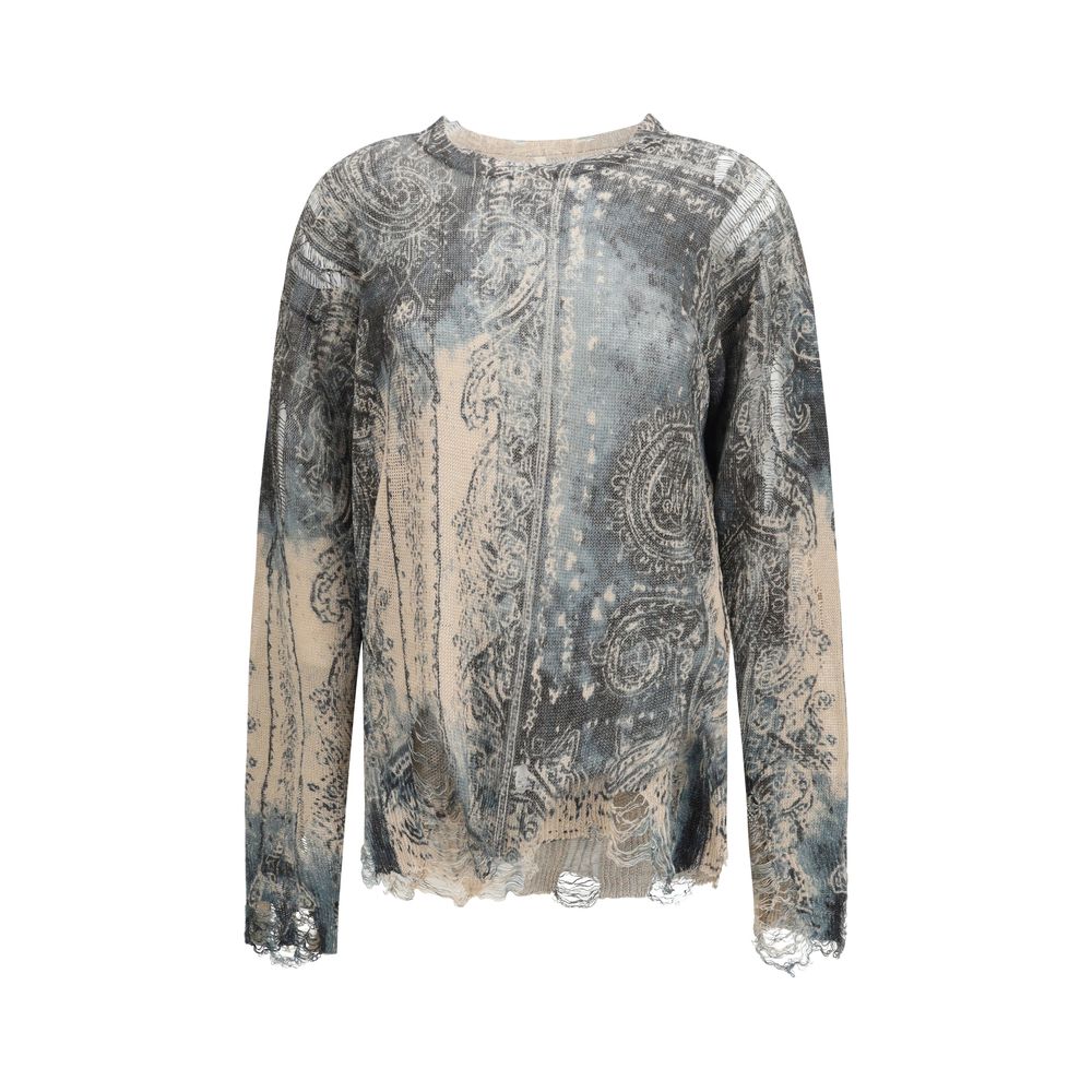 Blue Linen Sweatshirt