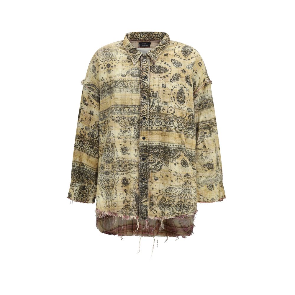 Bicolor Cotton Pattern Shirt