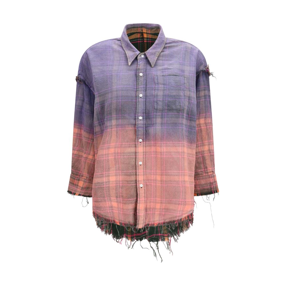 Purple Cotton Pattern Shirt