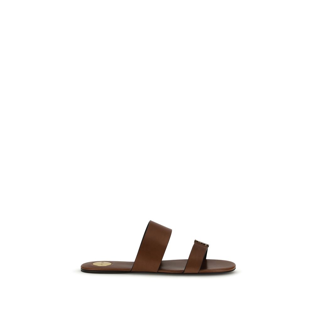Brown Calf Leather Bos Taurus Sandals