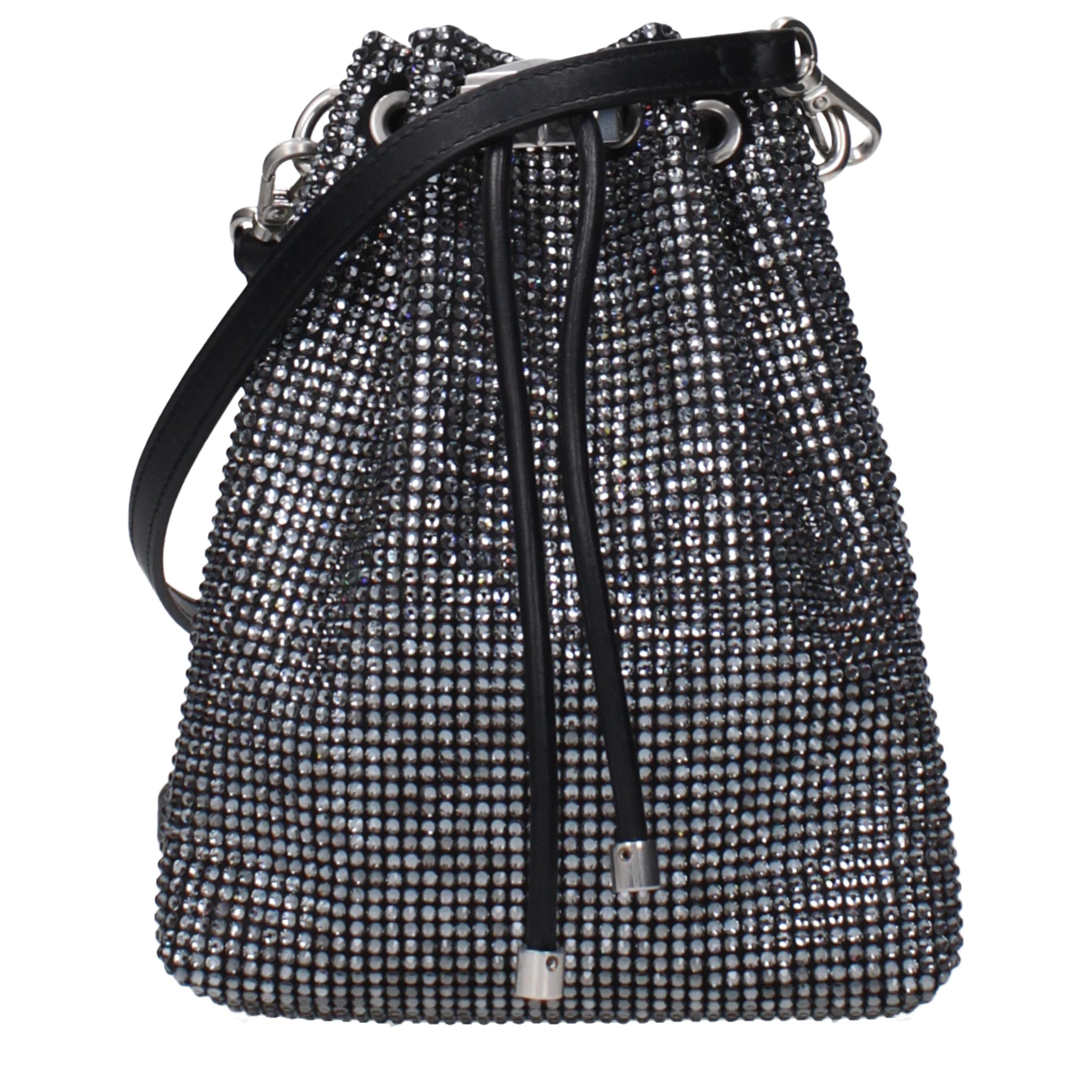 Black Satin Crossbody Bag