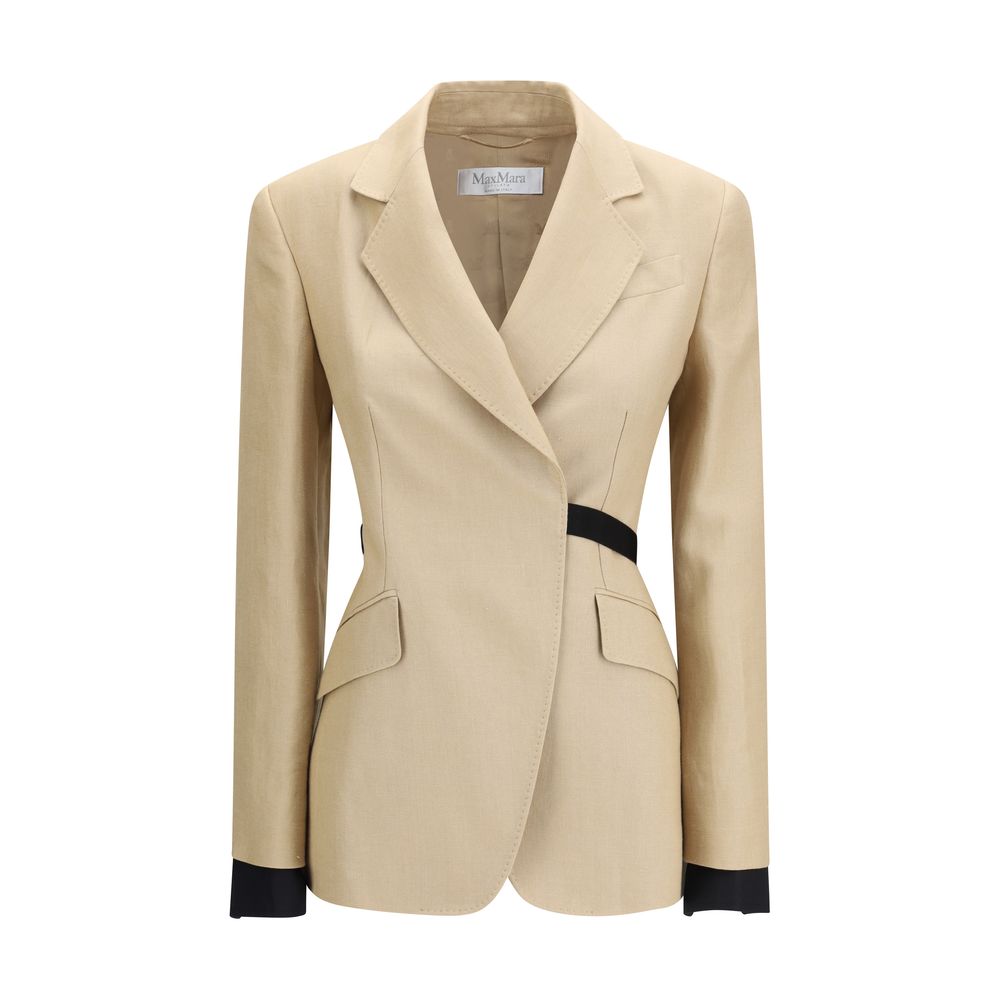 Beige Linen Coat