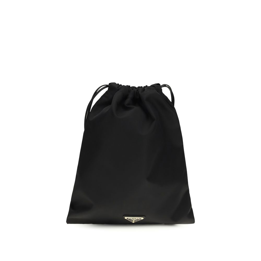 Black Recycled Polyamide Shoulder Bag