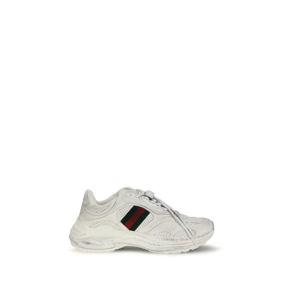 White Calf Leather Bos Taurus Athletic Sneakers