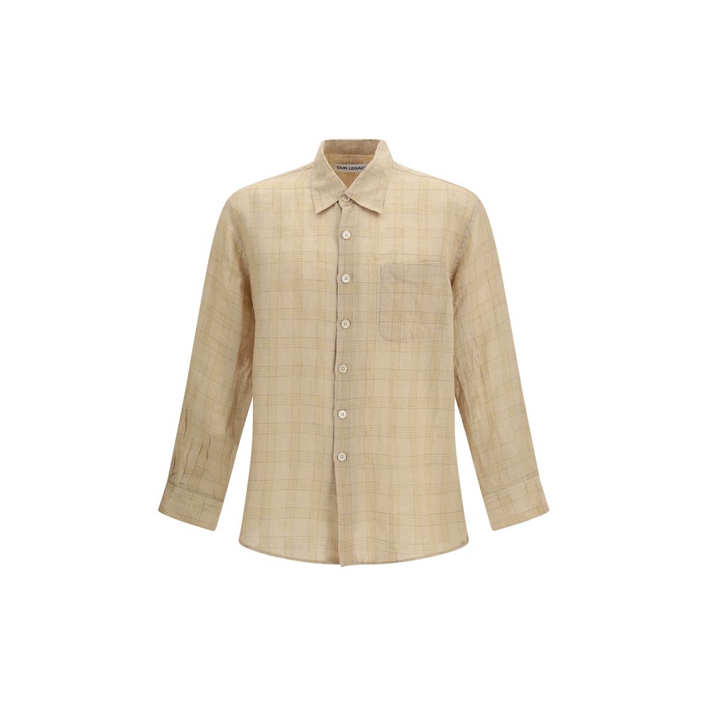 Beige Cotton Pattern Shirt
