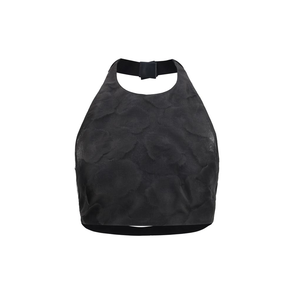 Black Silk Pattern Shirt