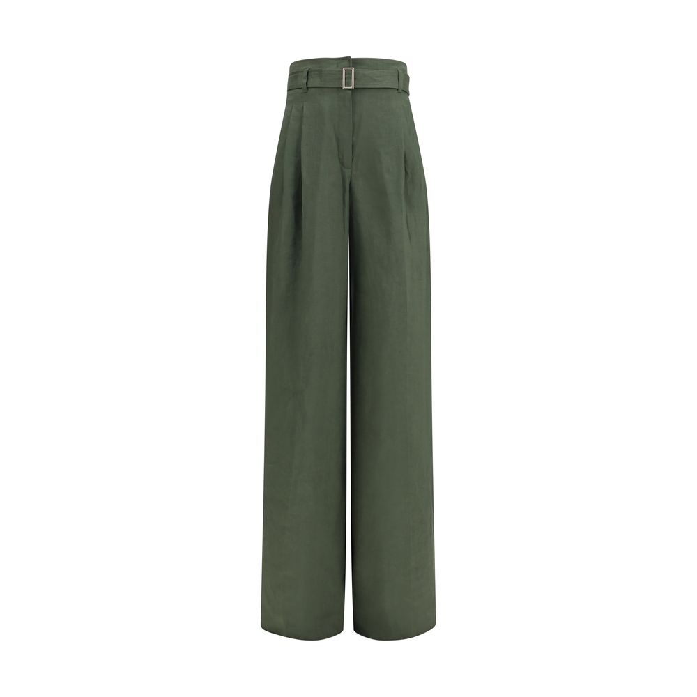 Bicolor Linen Casual Pants