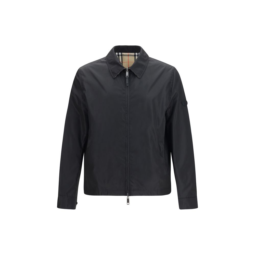 Black Polyamide Full-Length Jacket