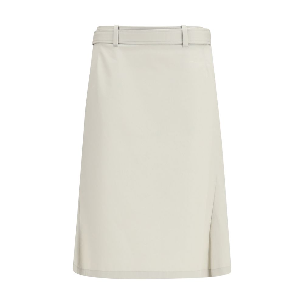 Gray Cotton Long Skirt