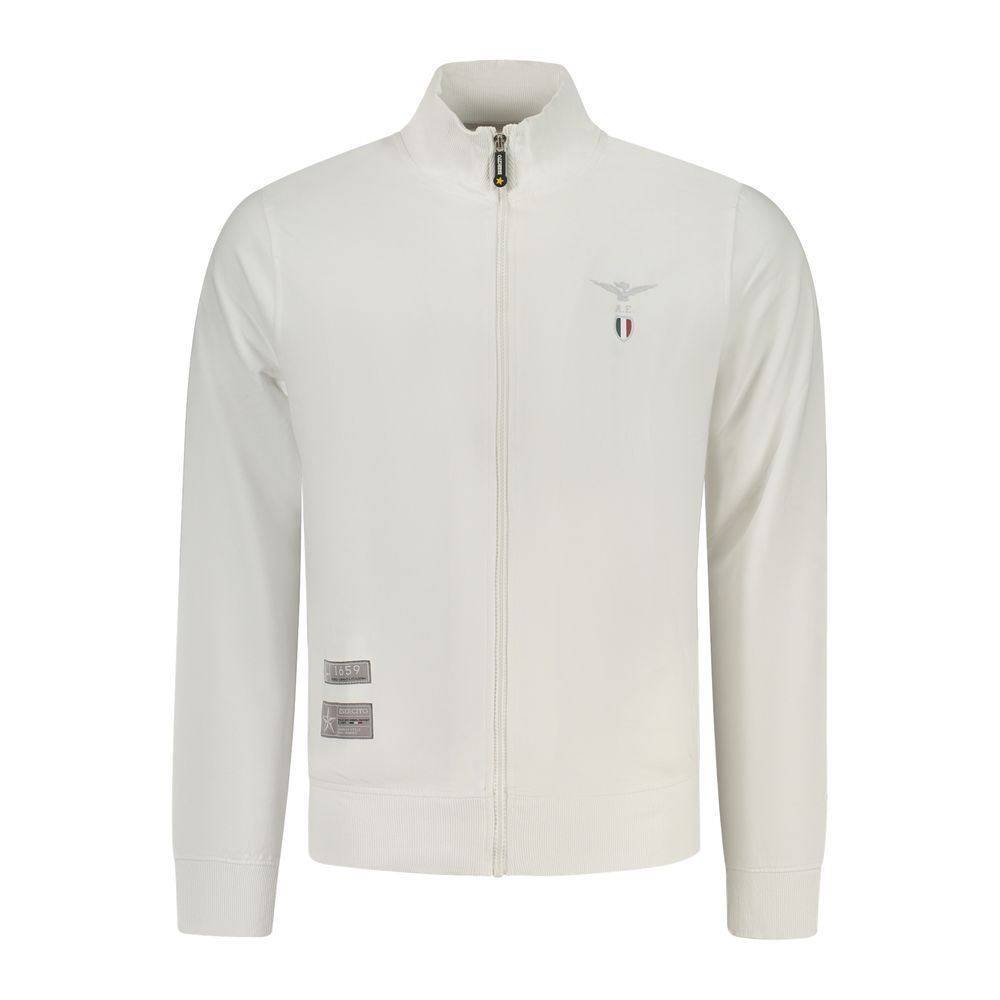 White Cotton Men Sweatshirt