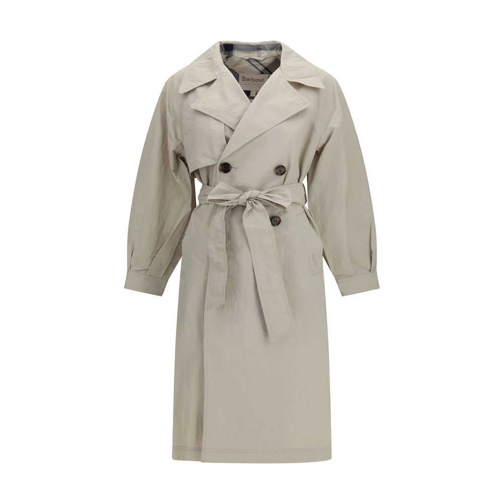 Beige Polyamide Trench Coat