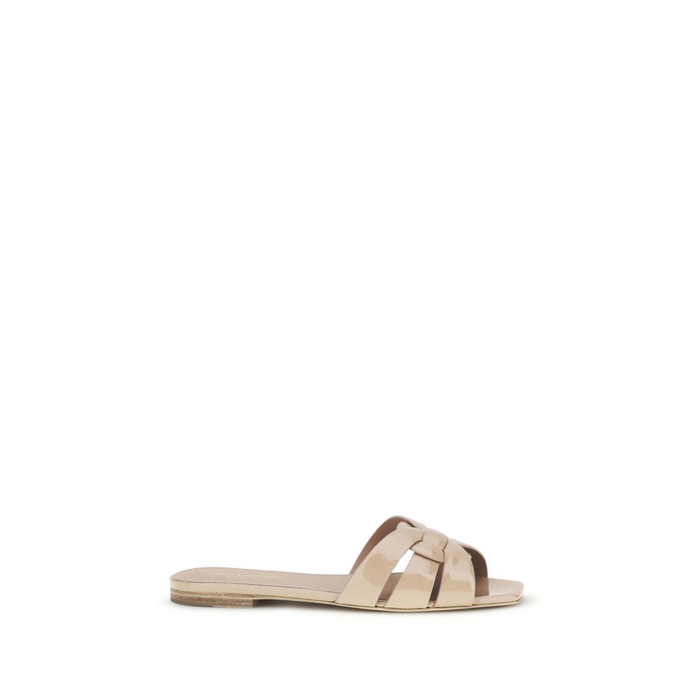 Multicolor Calf Leather Bos Taurus Flat Sandals