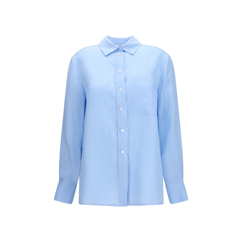 Blue Linen Dress Shirt
