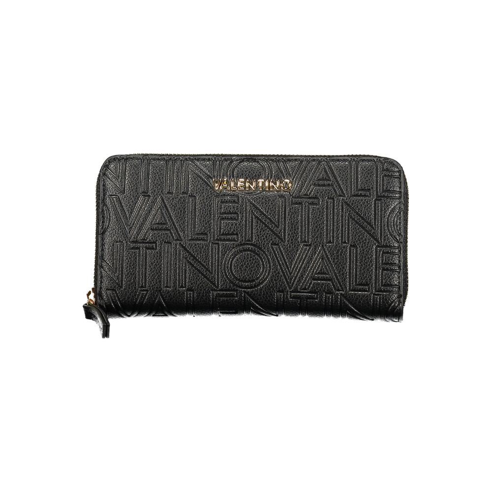 Black Polyurethane Womens Wallet