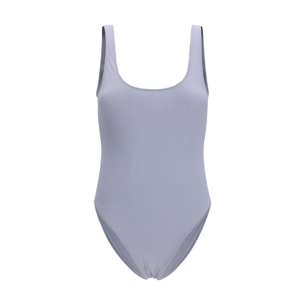 Gray Polyamide One-Piece Swimsuit