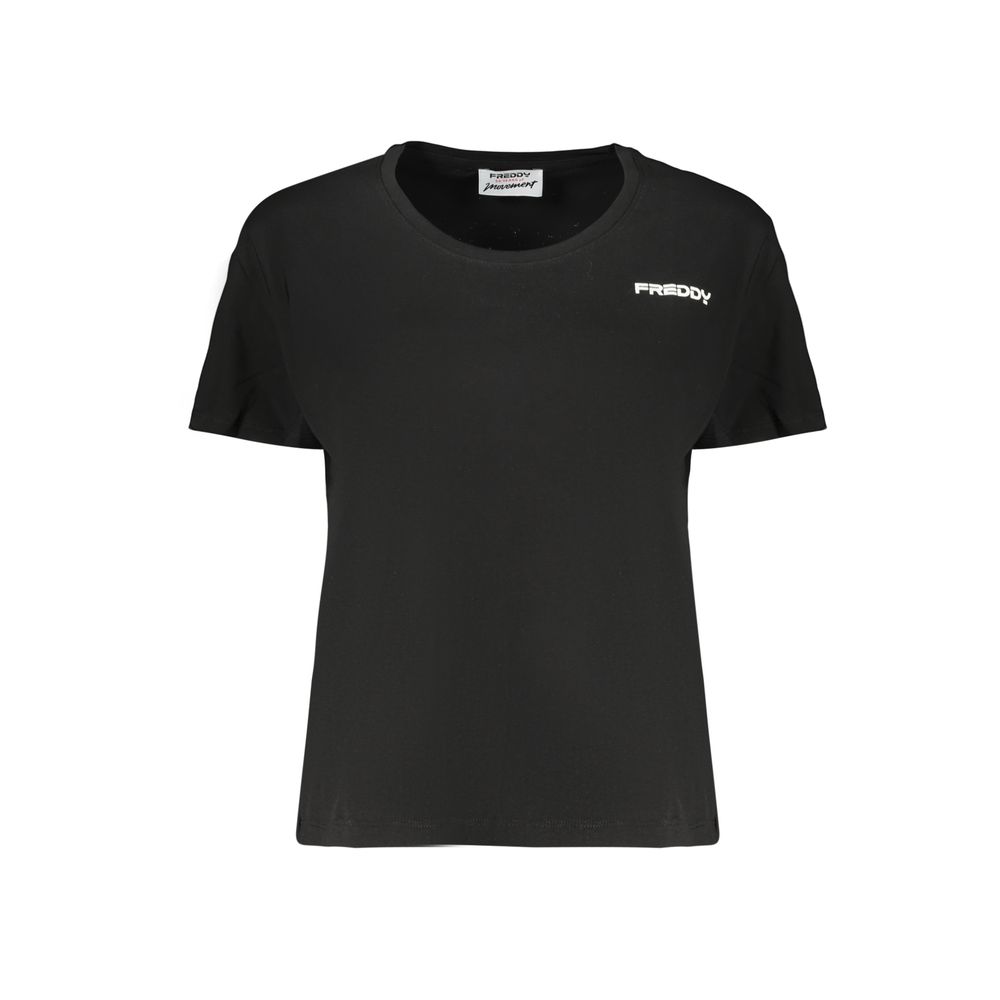 Black Cotton Women's T-Shirt