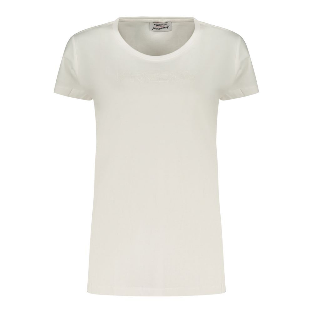 White Cotton Women's T-Shirt