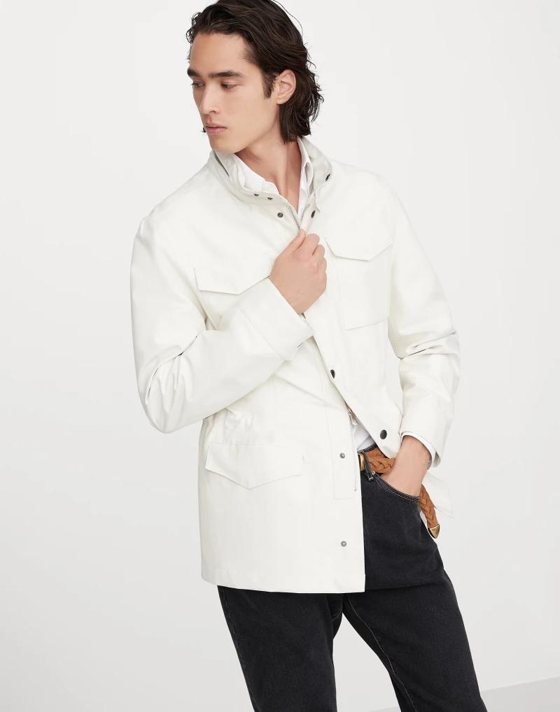 Beige Linen Shell Jacket