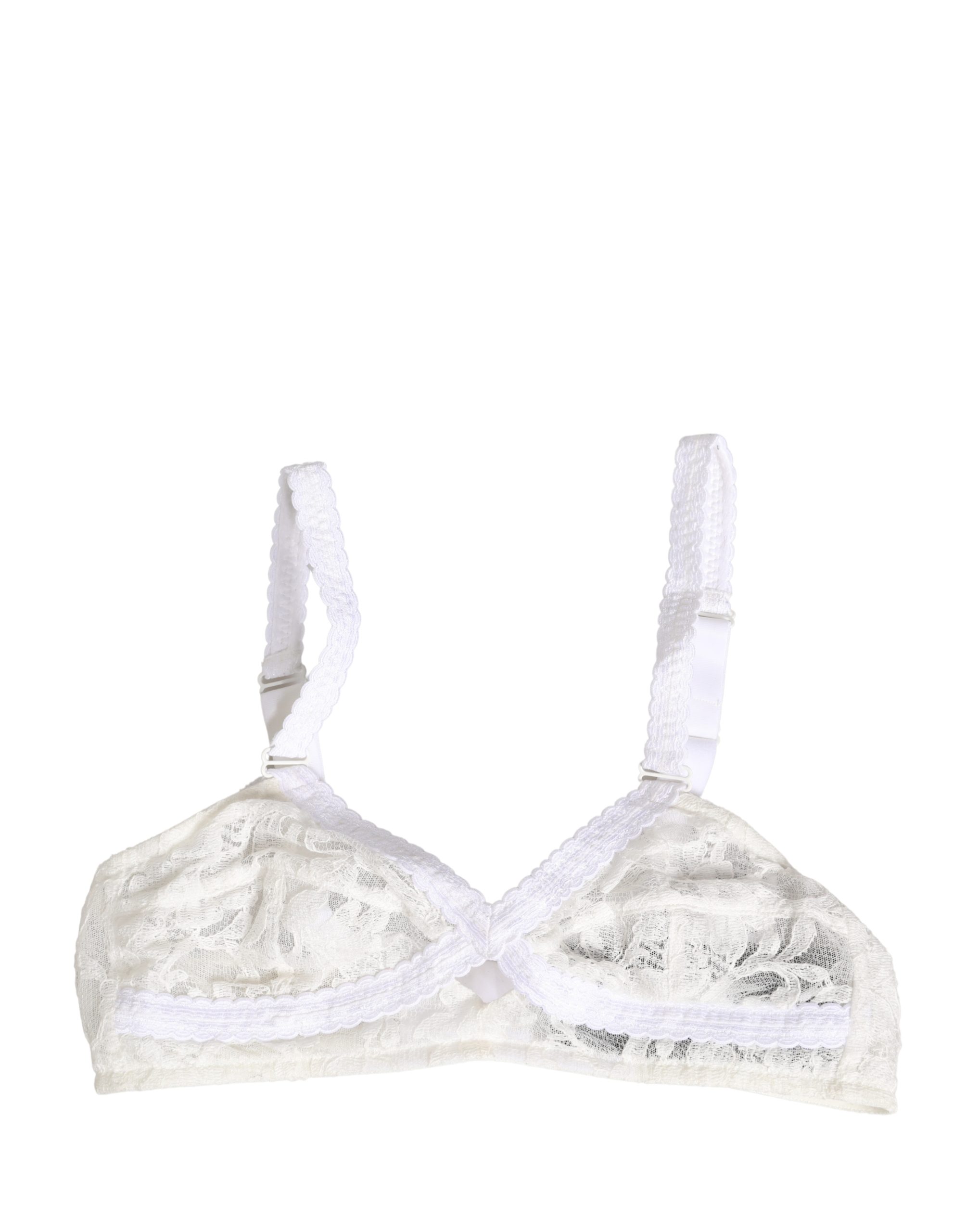 White Cotton Lace Wireless Soft Cup Bra Underwear