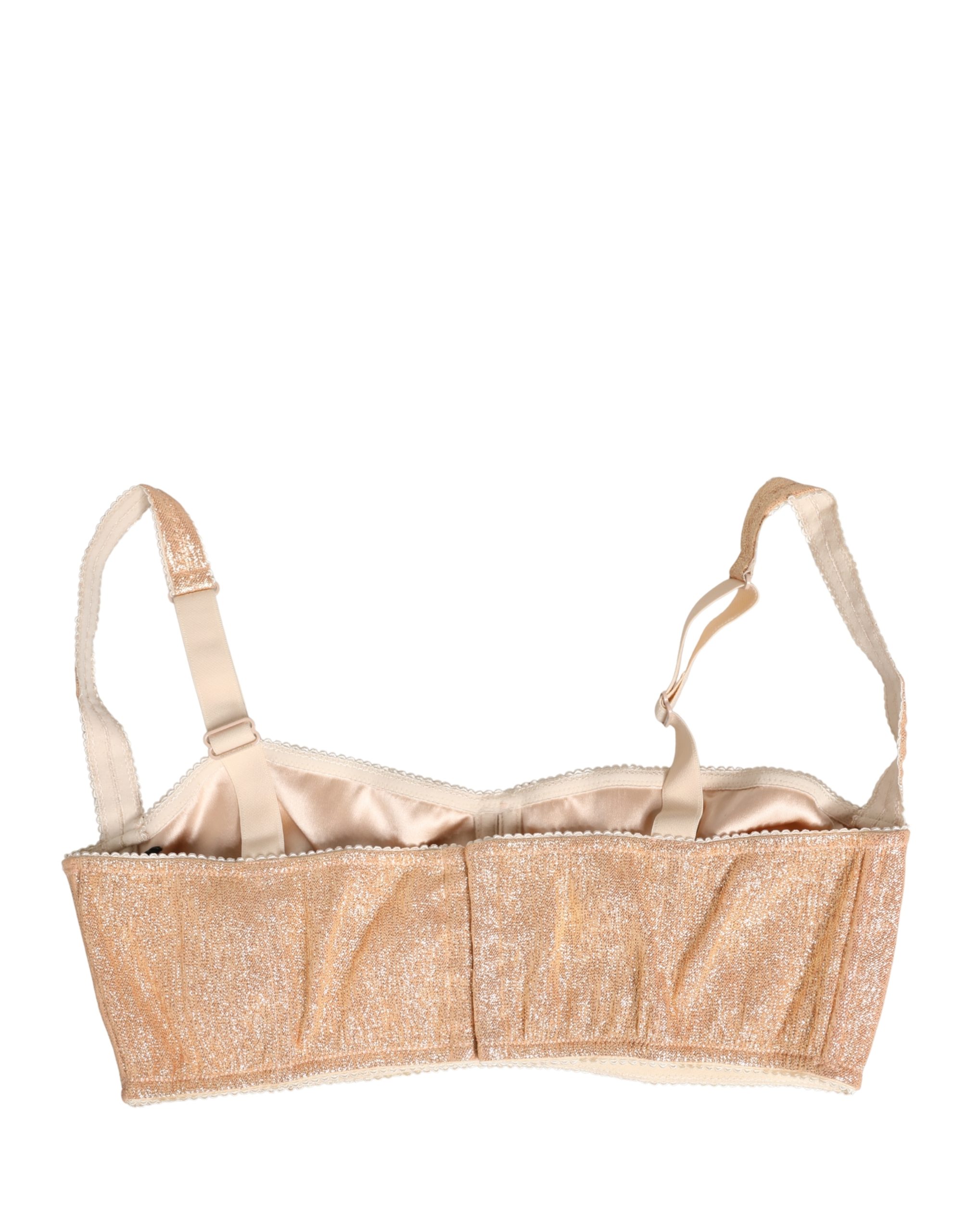 Beige Semi-Pad Underwire Balconette Bra Underwear