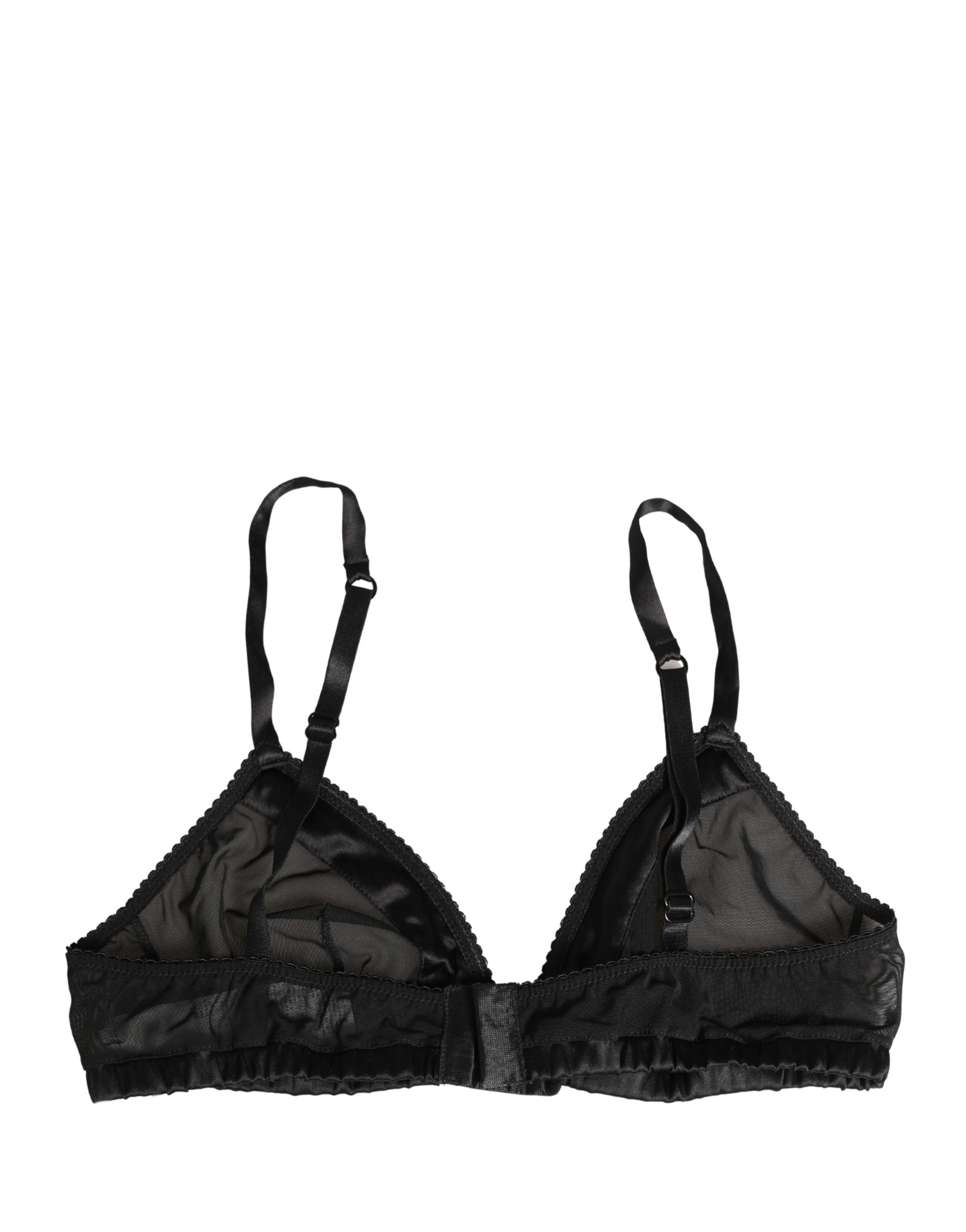 Black Nylon Stretch Soft Cup Brassiere Underwear