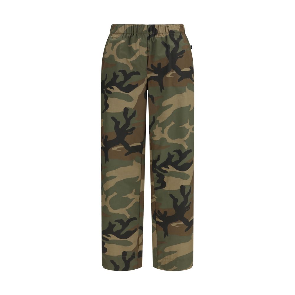 Bicolor Cotton Casual Pants