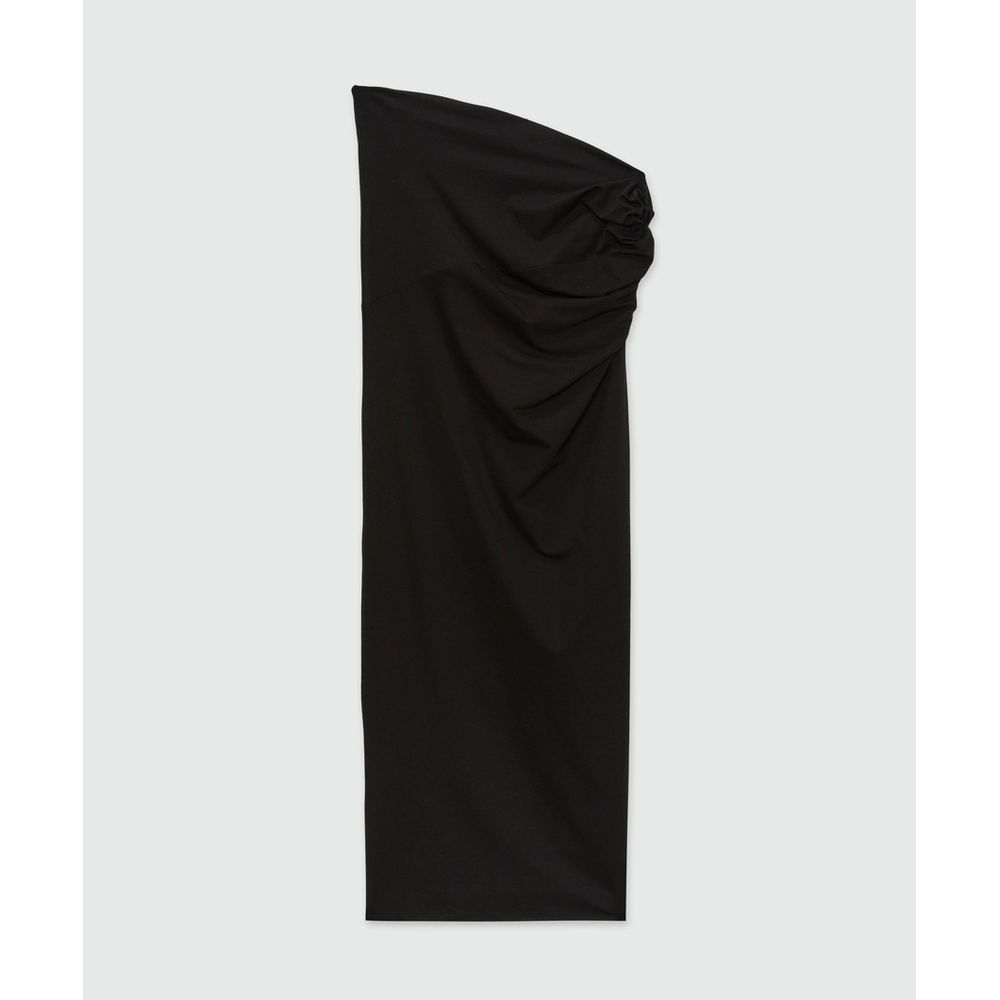 Black Cotton Casual Dress