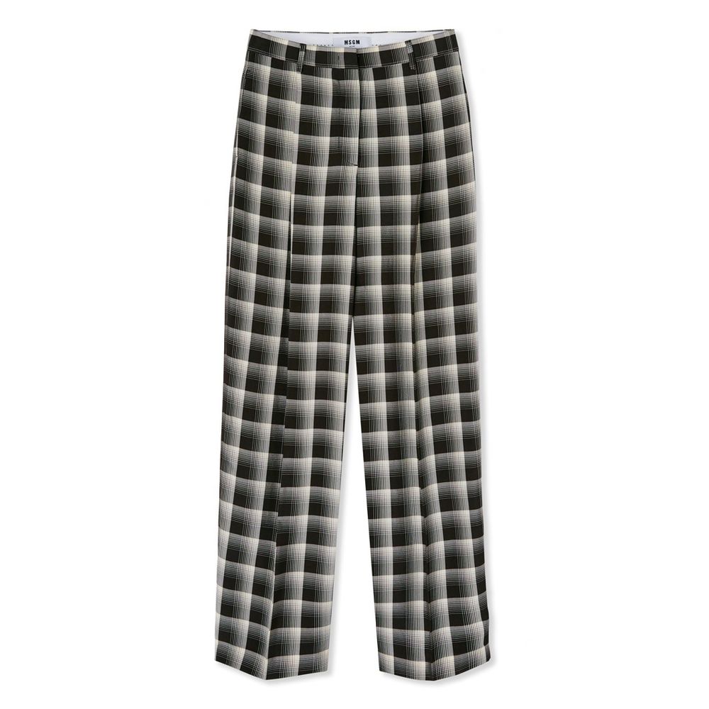 Brown Viscose Casual Pants