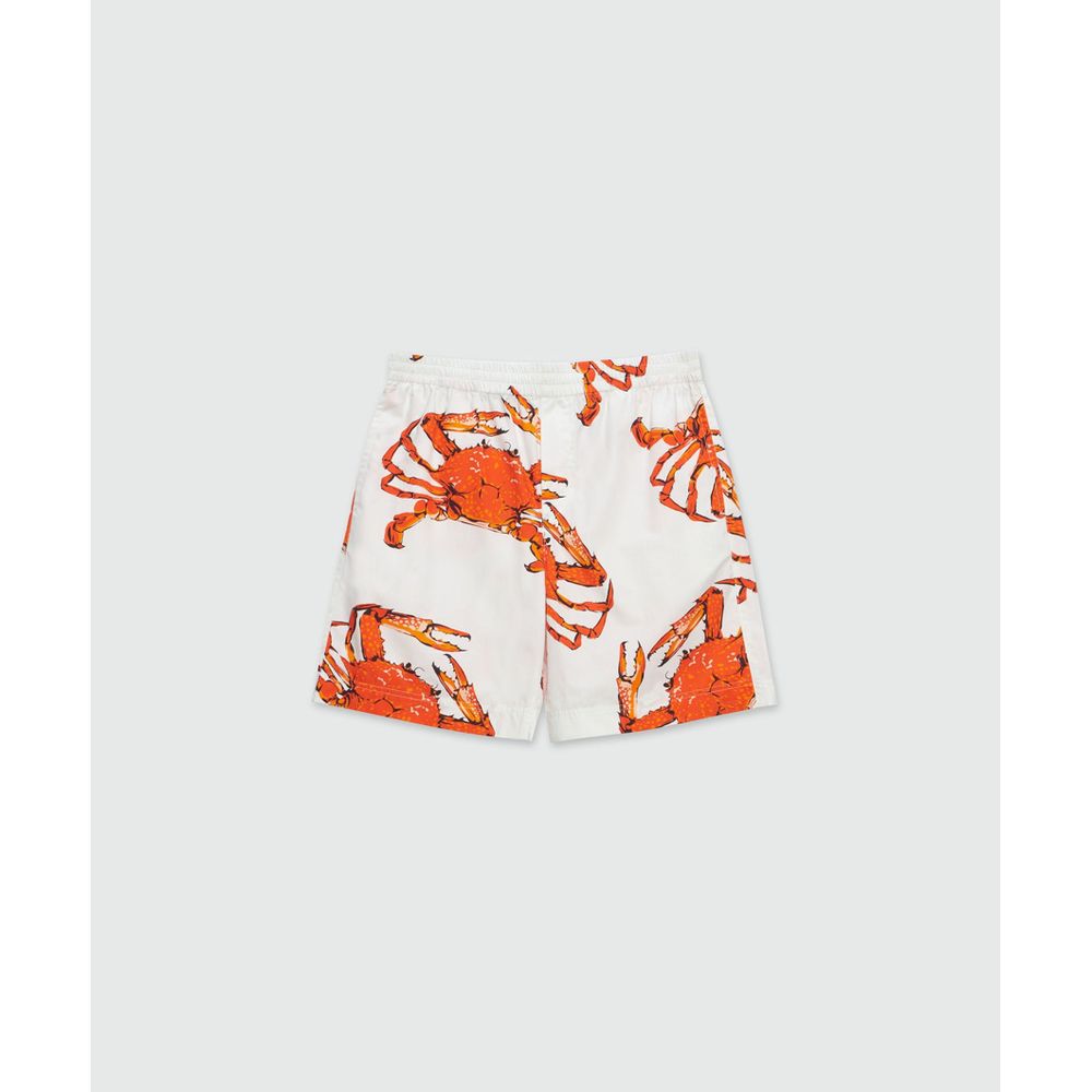 White Cotton Bermuda Shorts