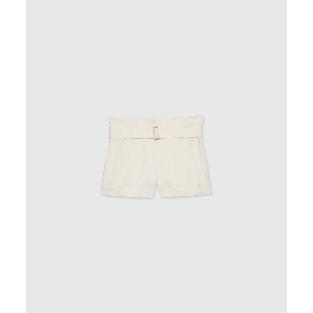 White Viscose Short And Mini Shorts