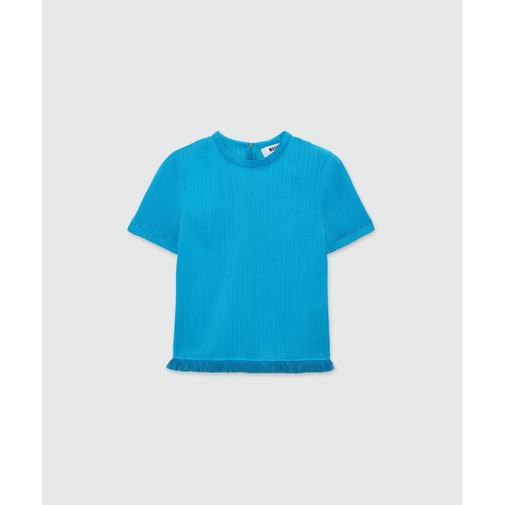Turquoise Polyester Blouse
