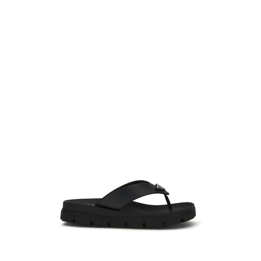 Brown Calf Leather Bos Taurus Flat Sandals