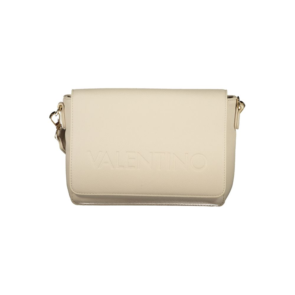 Beige Polyurethane Womens Bag