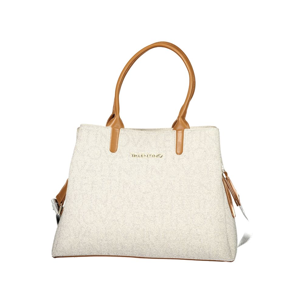 Beige Polyurethane Women's Bag