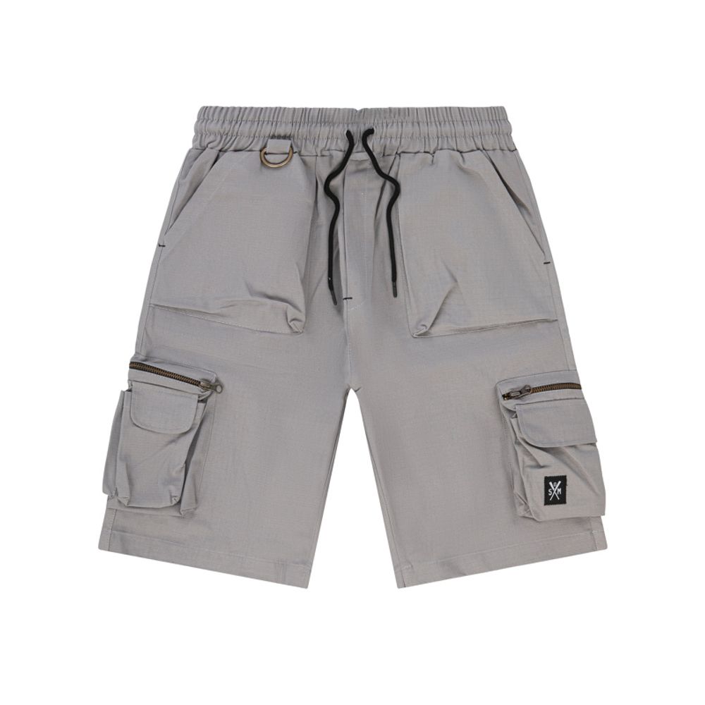 Gray Cotton Bermuda Shorts