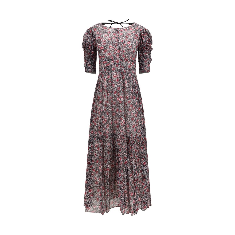Purple Cotton Casual Dress
