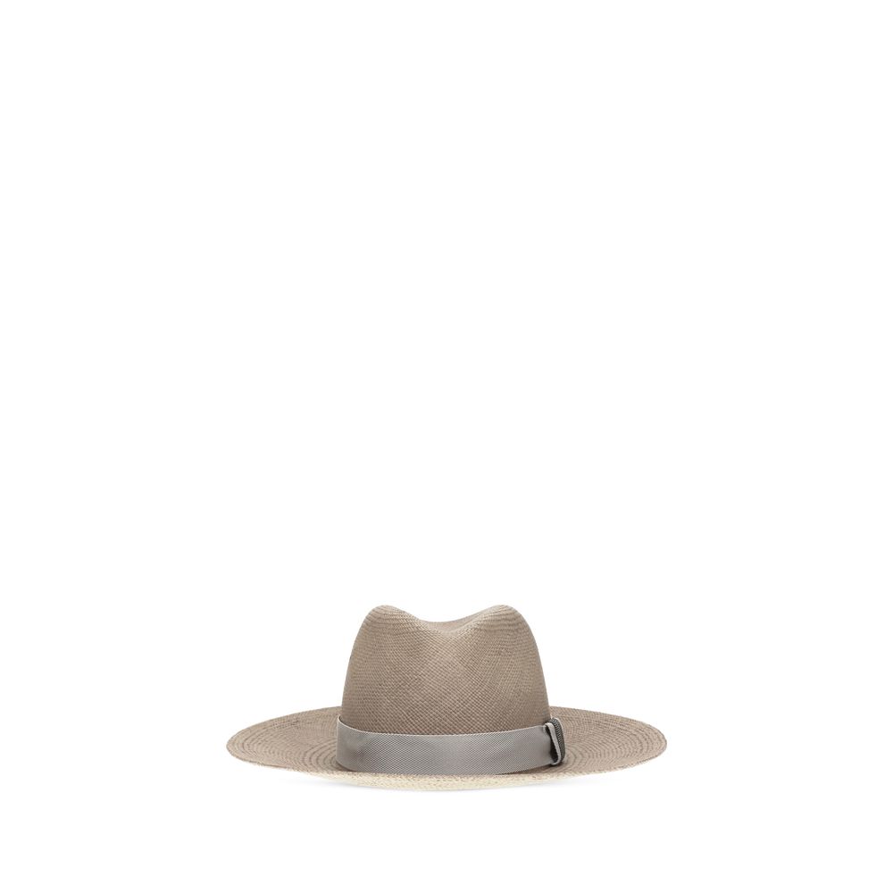 Beige Raffia Fedora
