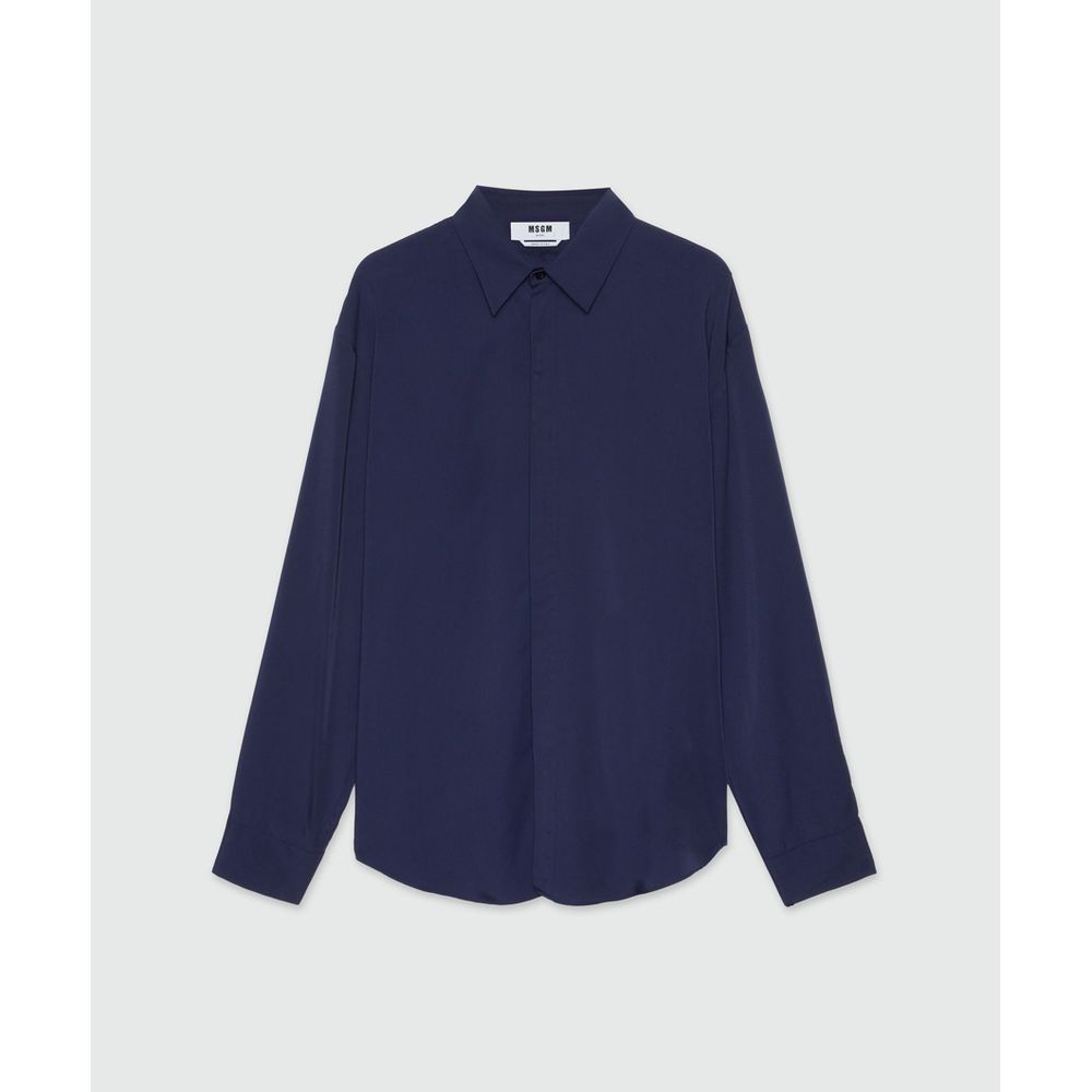 Blue Viscose Blouse