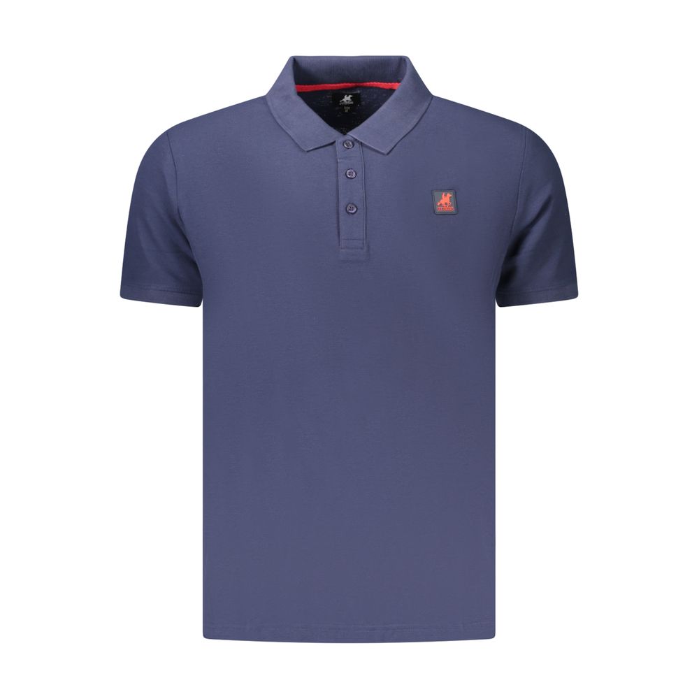 Blue Cotton Men's Polo Shirt