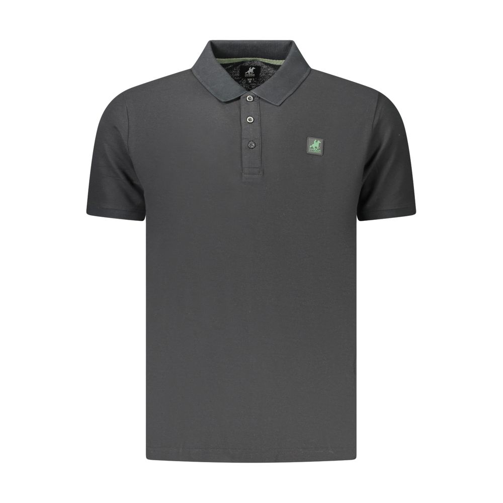 Black Cotton Men's Polo Shirt