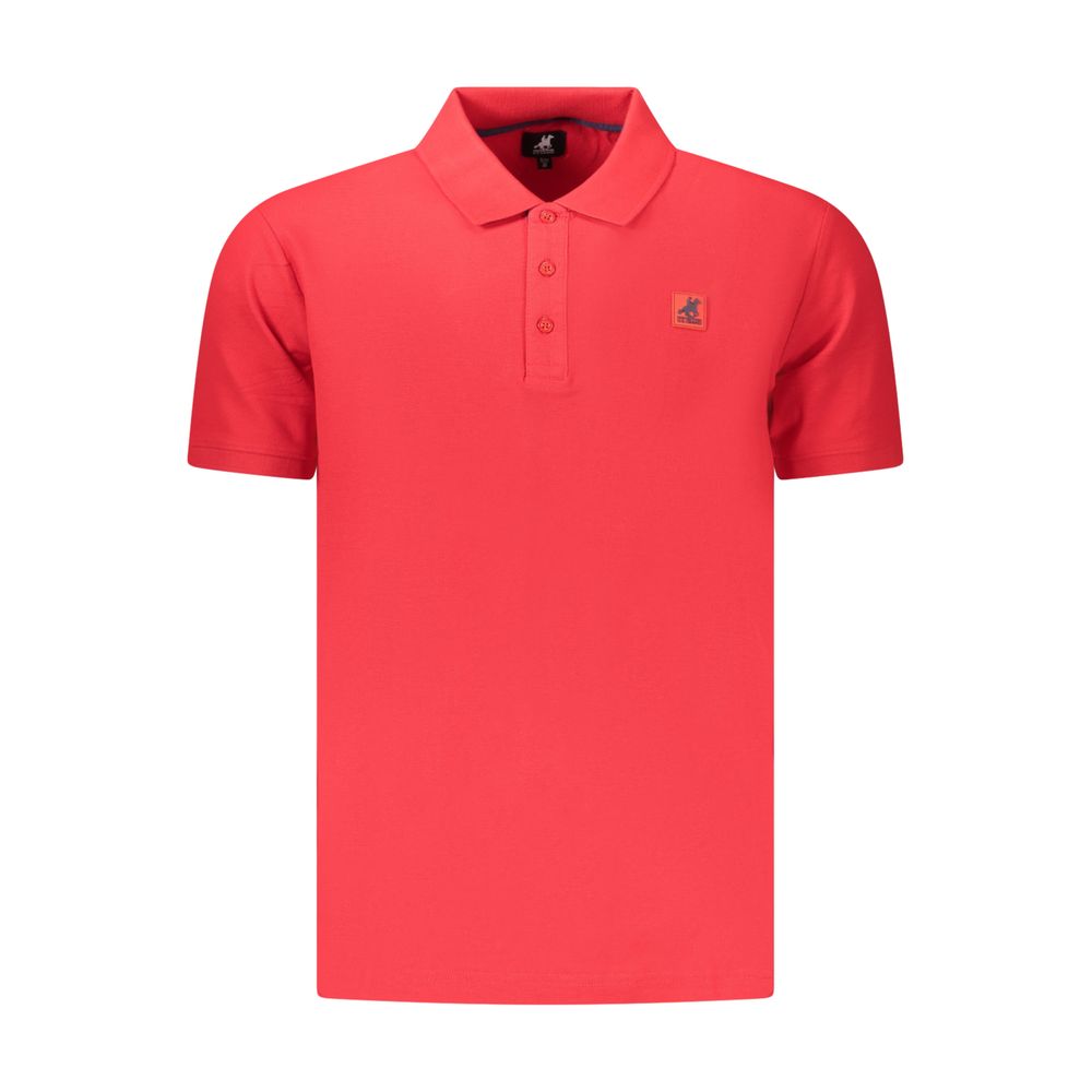 Red Cotton Men's Polo Shirt